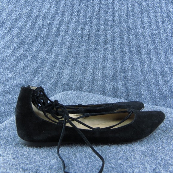 Steve Madden Eleanorr‎ Women Flat Shoes Black Leather Lace Up Size 8.5 Medium - Picture 4 of 9